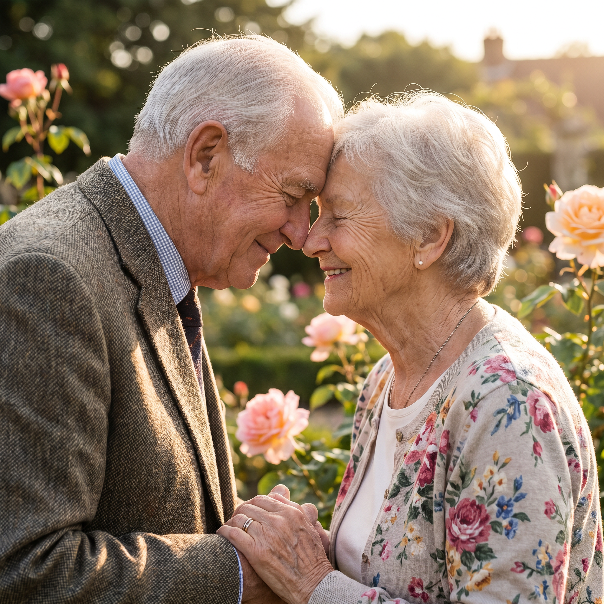Couple senior complice — accompagnement santé au quotidien